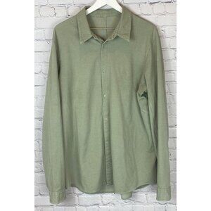 LULULEMON Men’s Commission Long Sleeve Shirt Oxford Button Up Green Size Large?